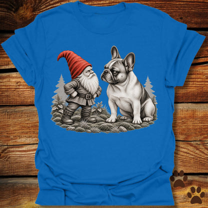 Garden Gnome French Bulldog Standoff T-Shirt