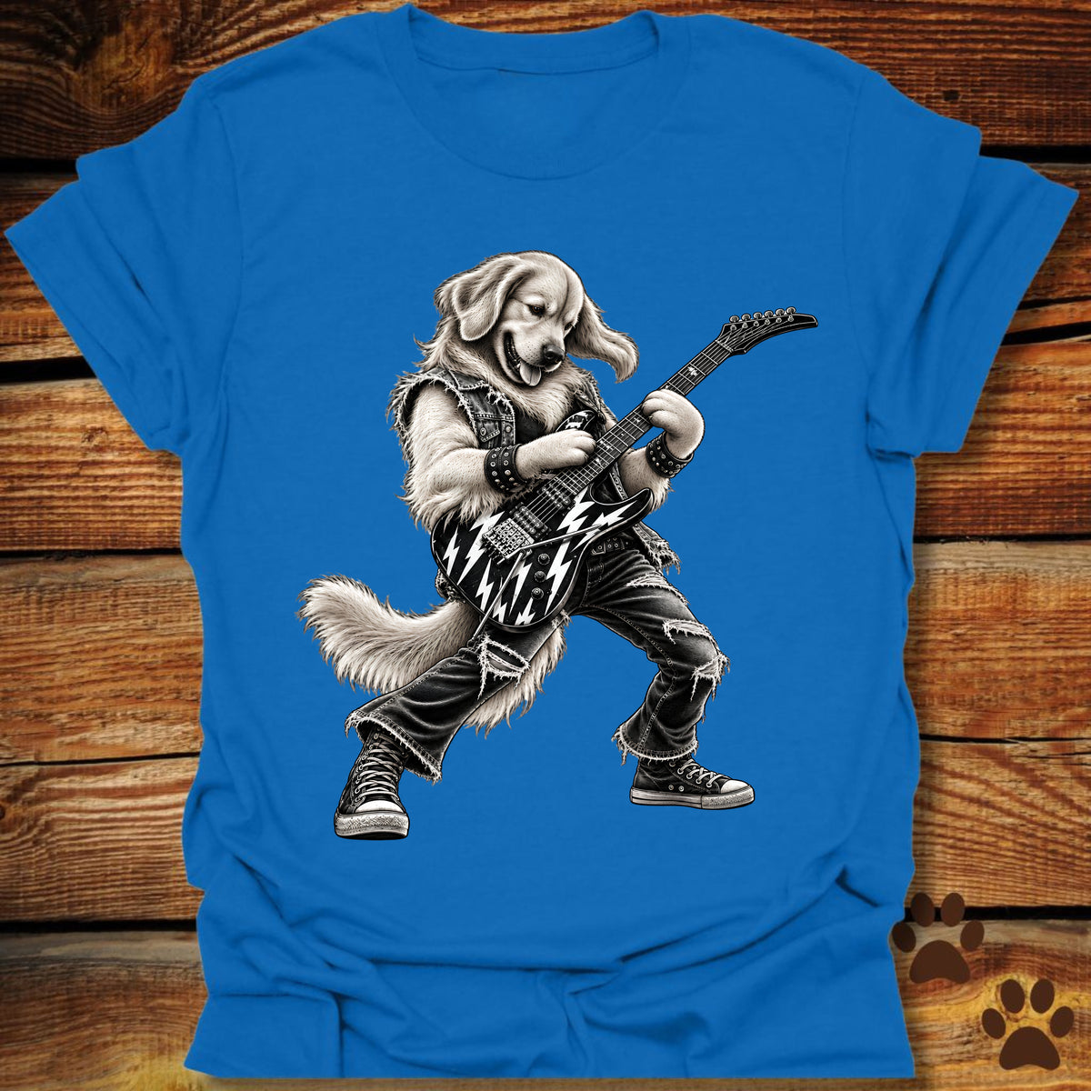 Golden Retriever Guitar Shredder T-Shirt
