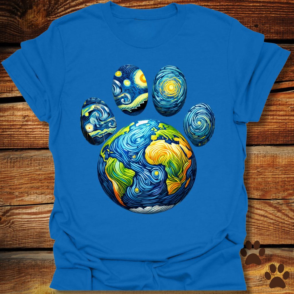 Starry Paw Van Gogh Earth Shirt