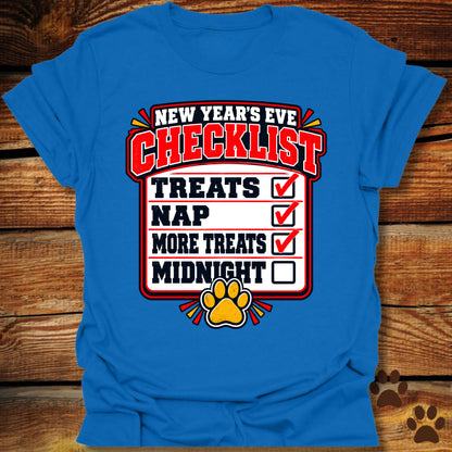 My Dog's New Year's Eve Checklist T-Shirt