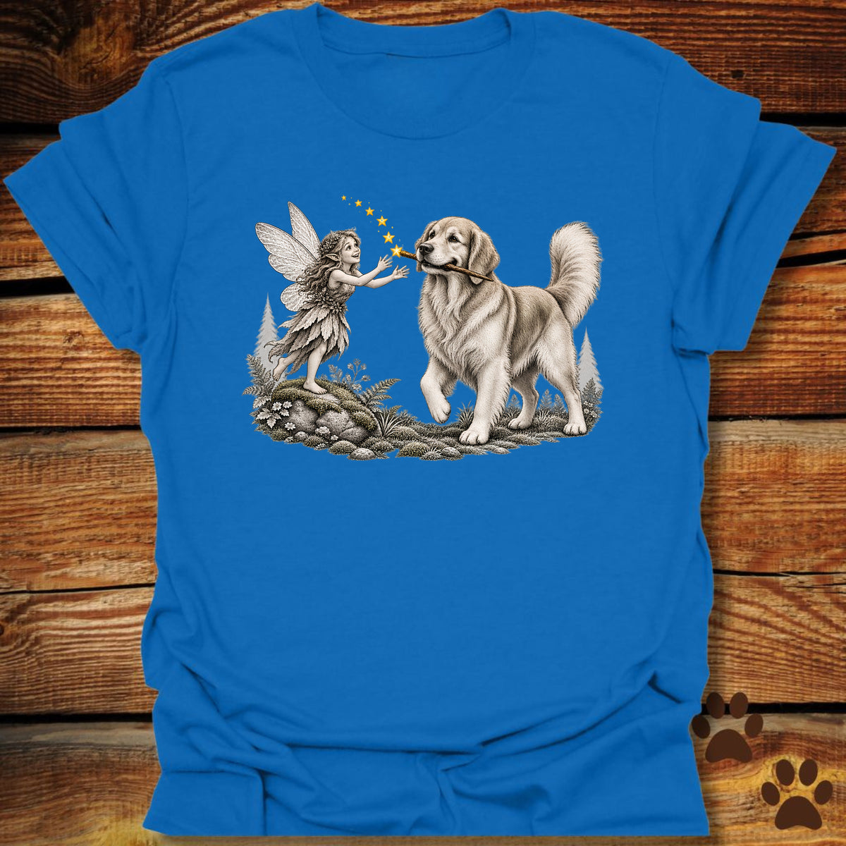 Golden Retriever Whimsical Fairy T-Shirt