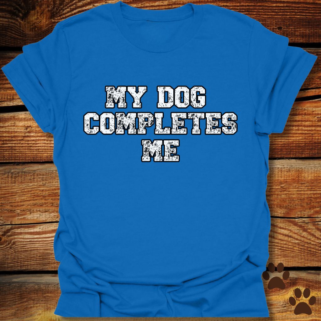 My Dog Completes Me Retro-Style Shirt