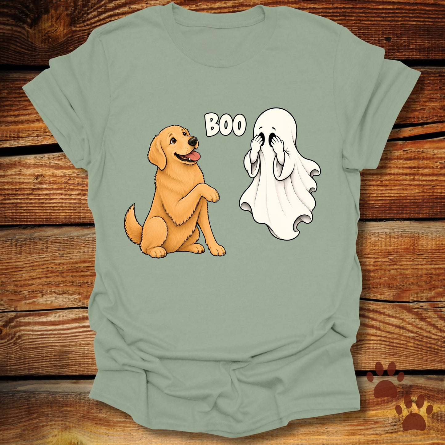 Boo Ghost Golden Retriever T-Shirt
