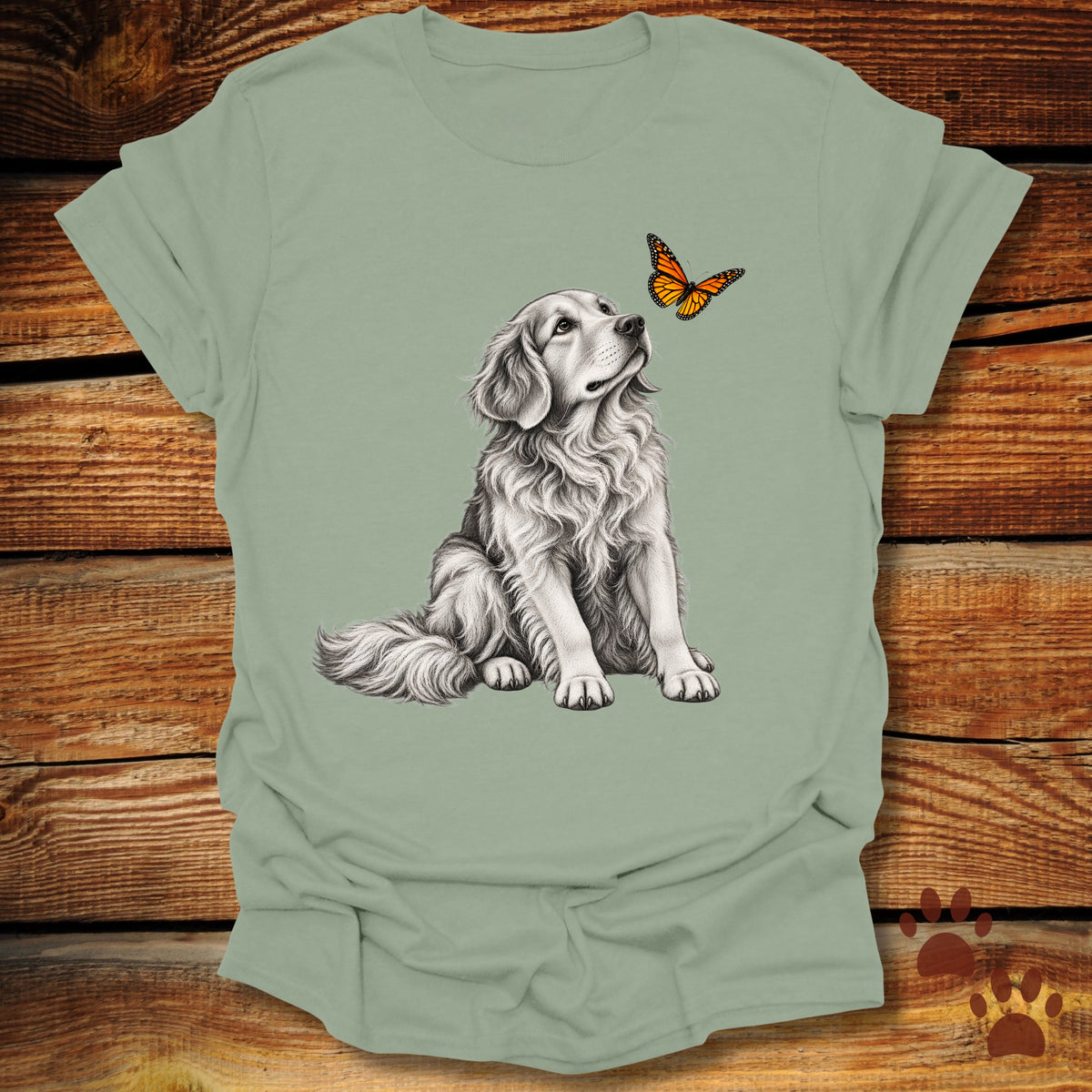 Golden Retriever Butterfly T-Shirt