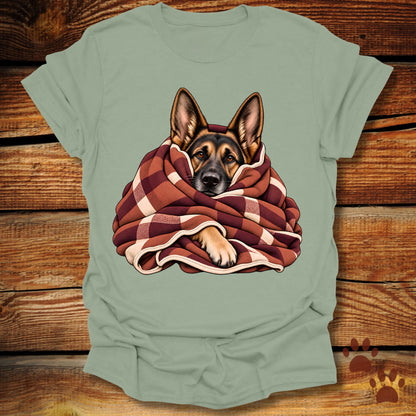 German Shepherd Blanket Burrito T-Shirt
