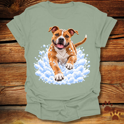 Pit Bull Snow Day T-Shirt - Front & Back Print