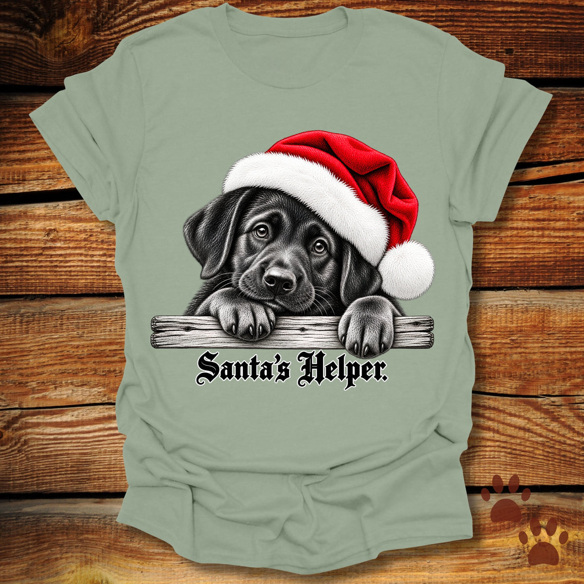 Santa’s Helper Black Labrador T-Shirt