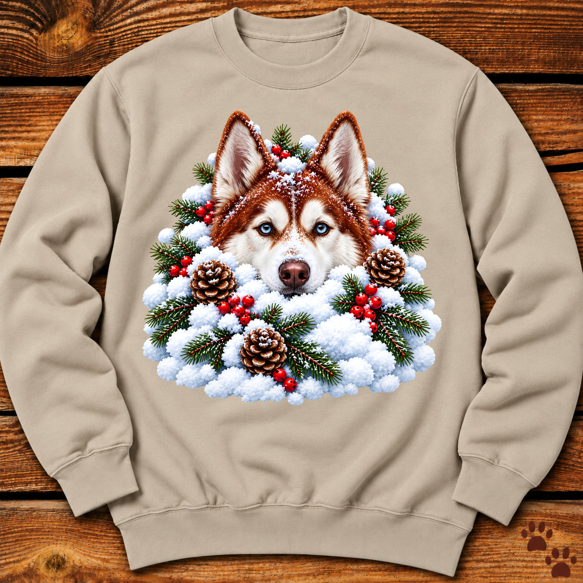 Snowy Husky Winter Sweatshirt