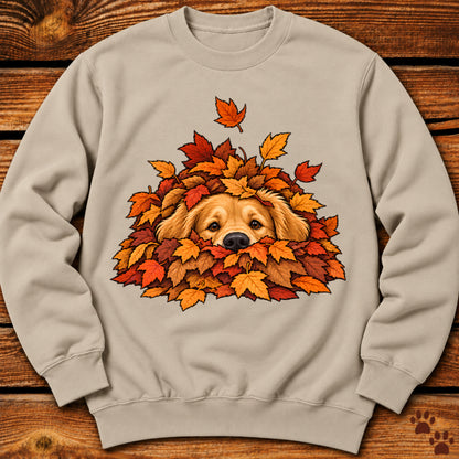 Golden Retriever Leaf Pile Crewneck