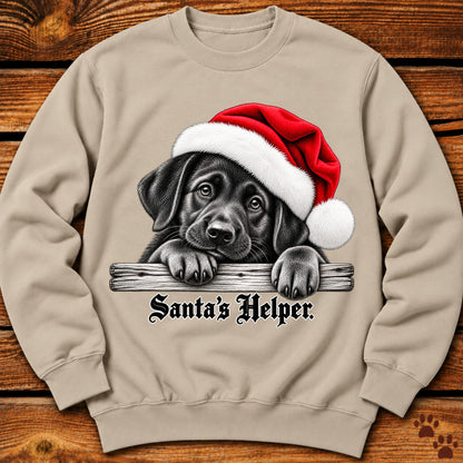 Santa’s Helper Black Labrador Sweatshirt