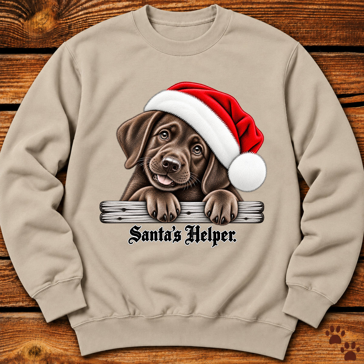 Santa’s Helper Chocolate Labrador Sweatshirt