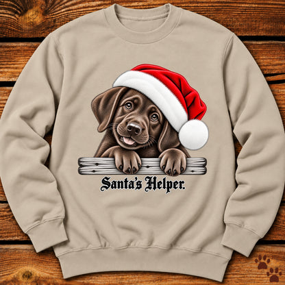 Santa’s Helper Chocolate Labrador Sweatshirt