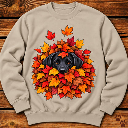 Labrador Retriever Leaf Pile Crewneck
