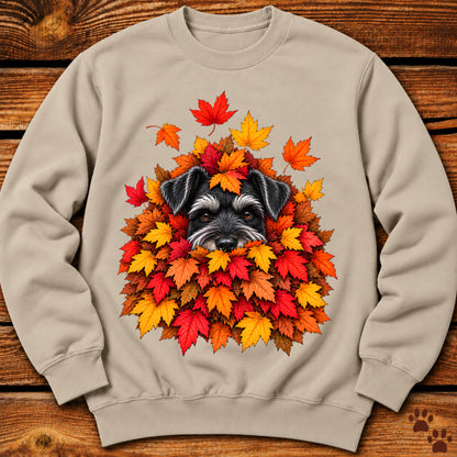 Schnauzer Leaf Pile Crewneck