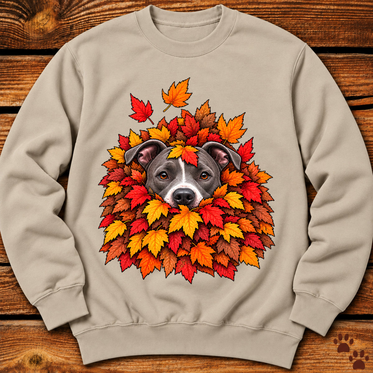 Pitbull Leaf Pile Crewneck