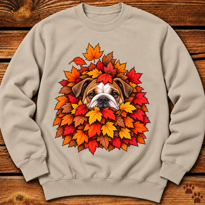 Bulldog Leaf Pile Crewneck