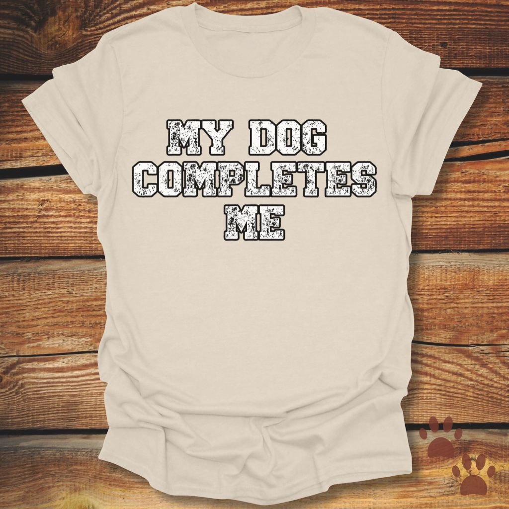 My Dog Completes Me Retro-Style Shirt