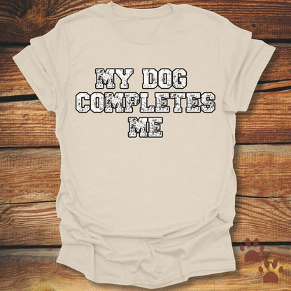 My Dog Completes Me Retro-Style Shirt
