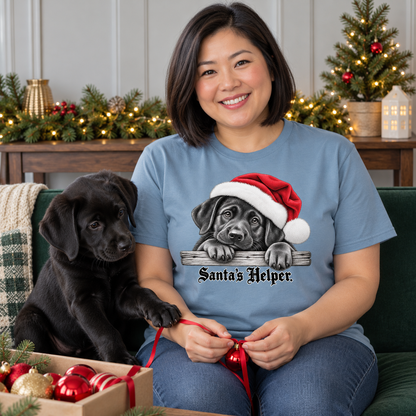 Santa’s Helper Black Labrador T-Shirt