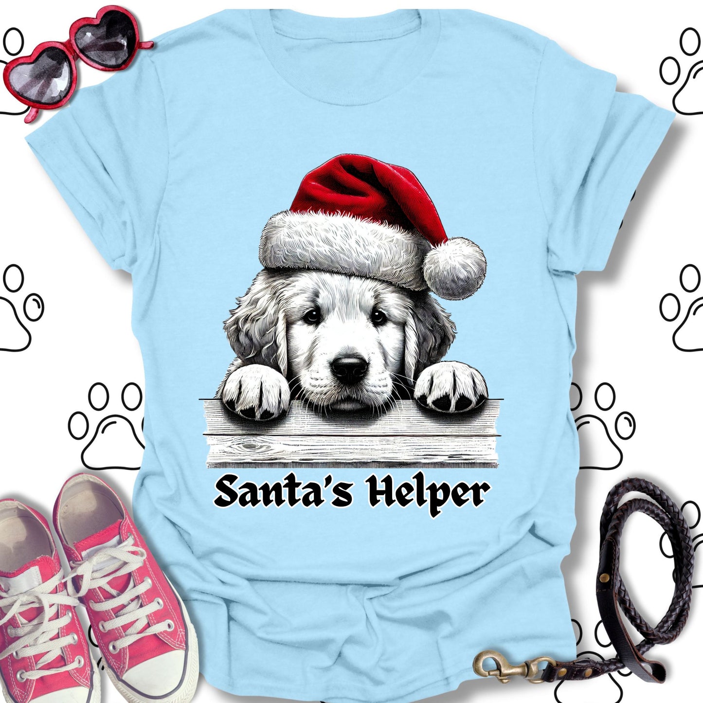Santa’s Helper Golden Retriever Shirt