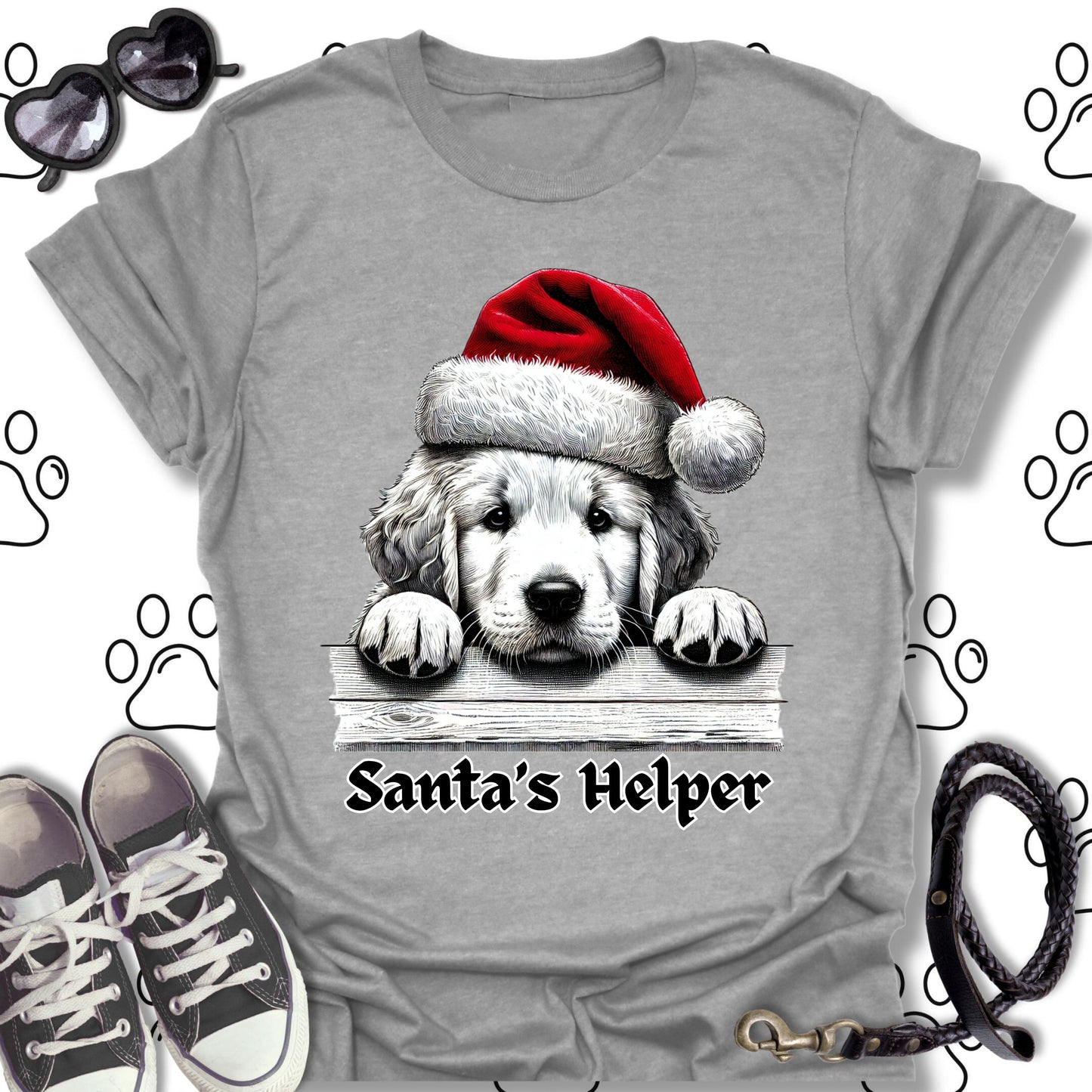 Santa’s Helper Golden Retriever Shirt