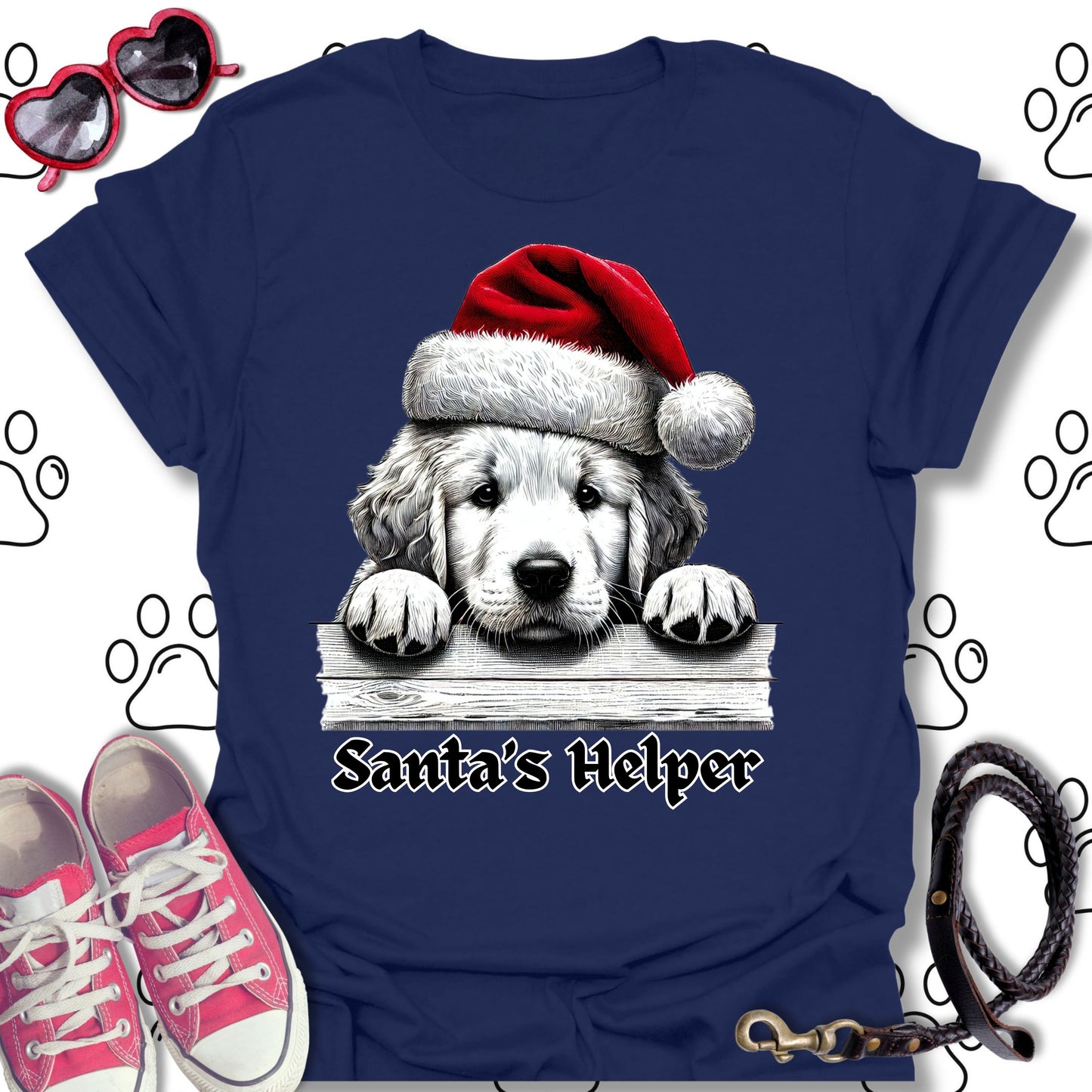 Santa’s Helper Golden Retriever Shirt