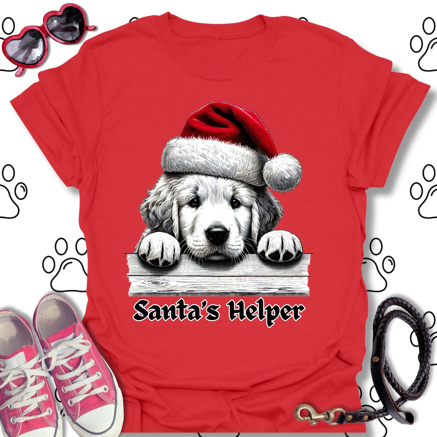 Santa’s Helper Golden Retriever Shirt