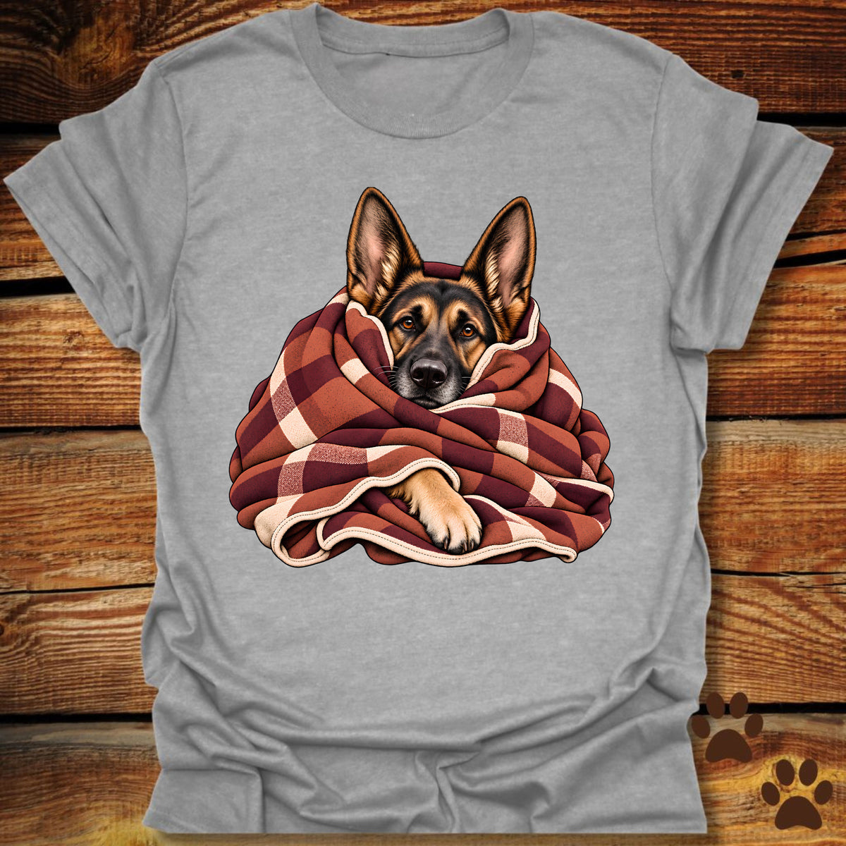 German Shepherd Blanket Burrito T-Shirt