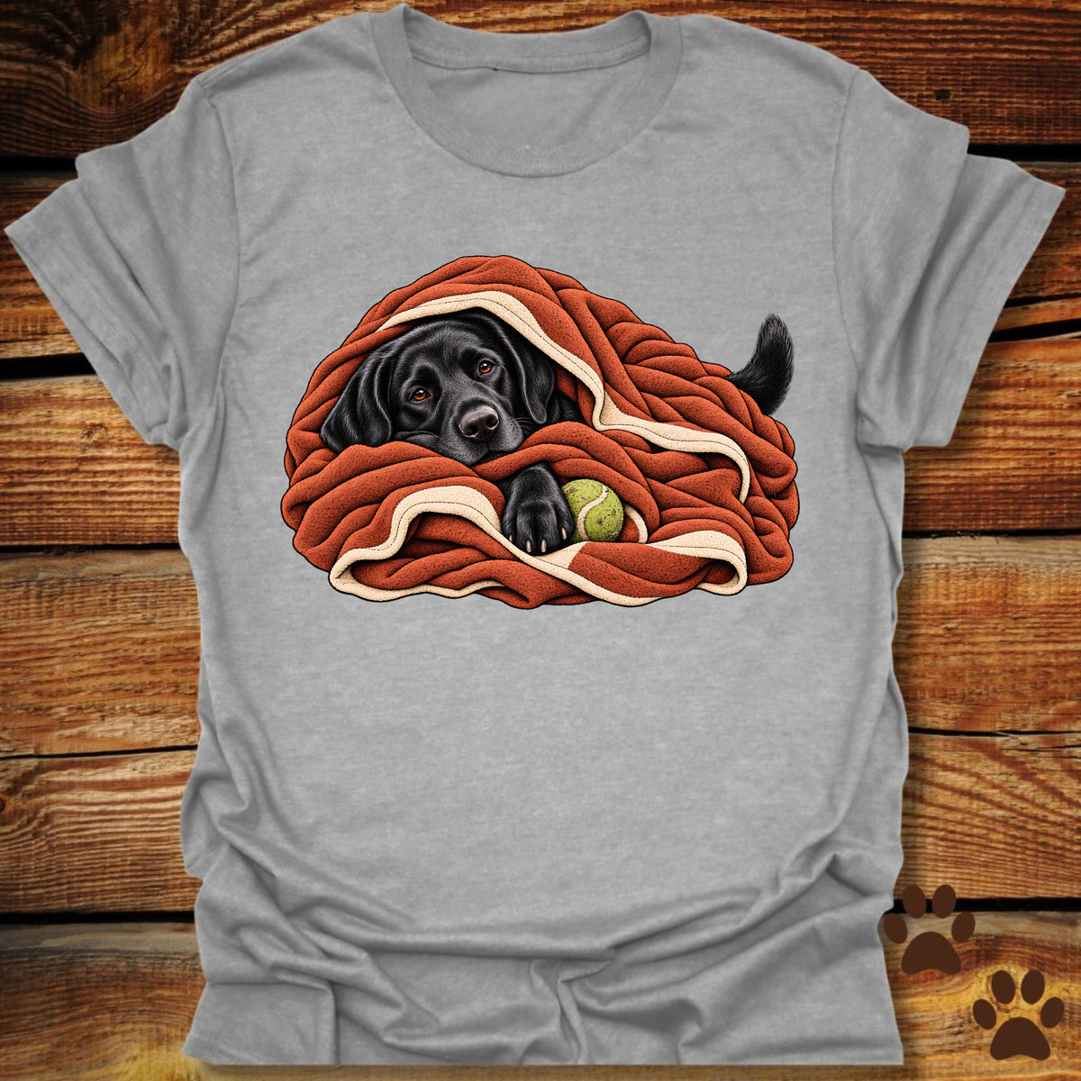 Labrador Retriever Blanket Burrito T-Shirt