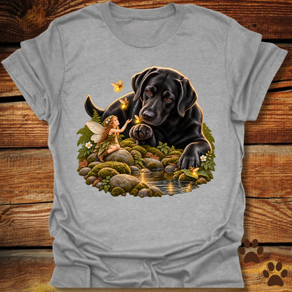 Black Lab and Fairy Fireflies T-Shirt