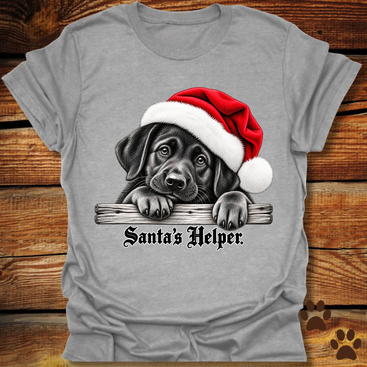 Santa’s Helper Black Labrador T-Shirt