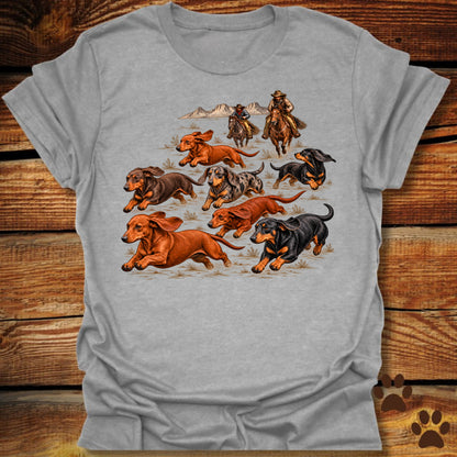 Western Wiener Dog Stampede T-Shirt
