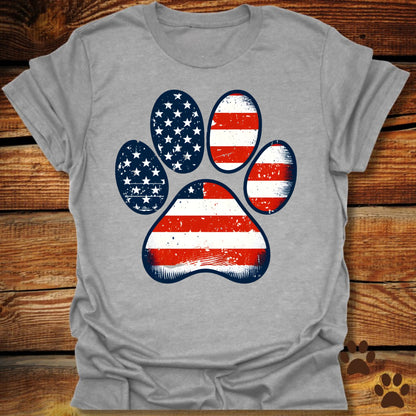 Patriotic Dog Paw T-Shirt