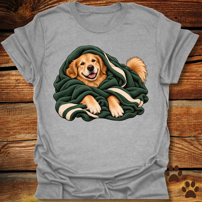 Golden Retriever Blanket Burrito T-Shirt
