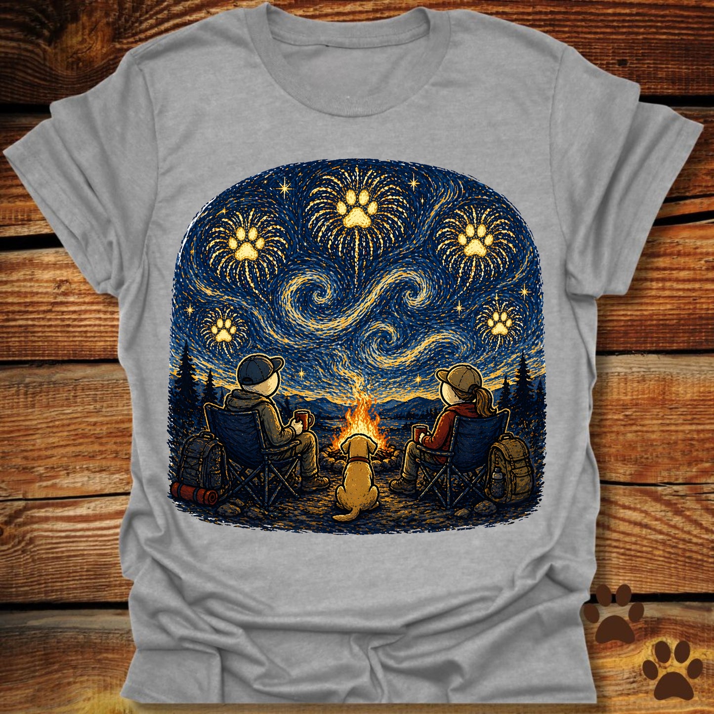 Starry Night Campfire T-Shirt