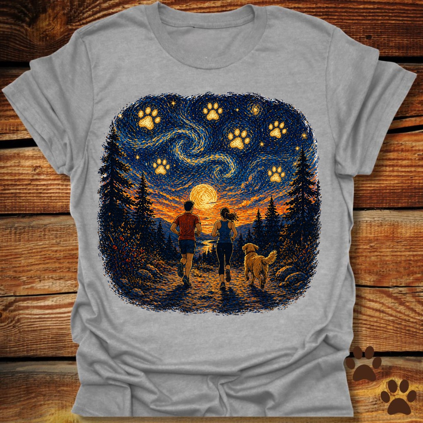 Starry Night Sunset Run T-Shirt