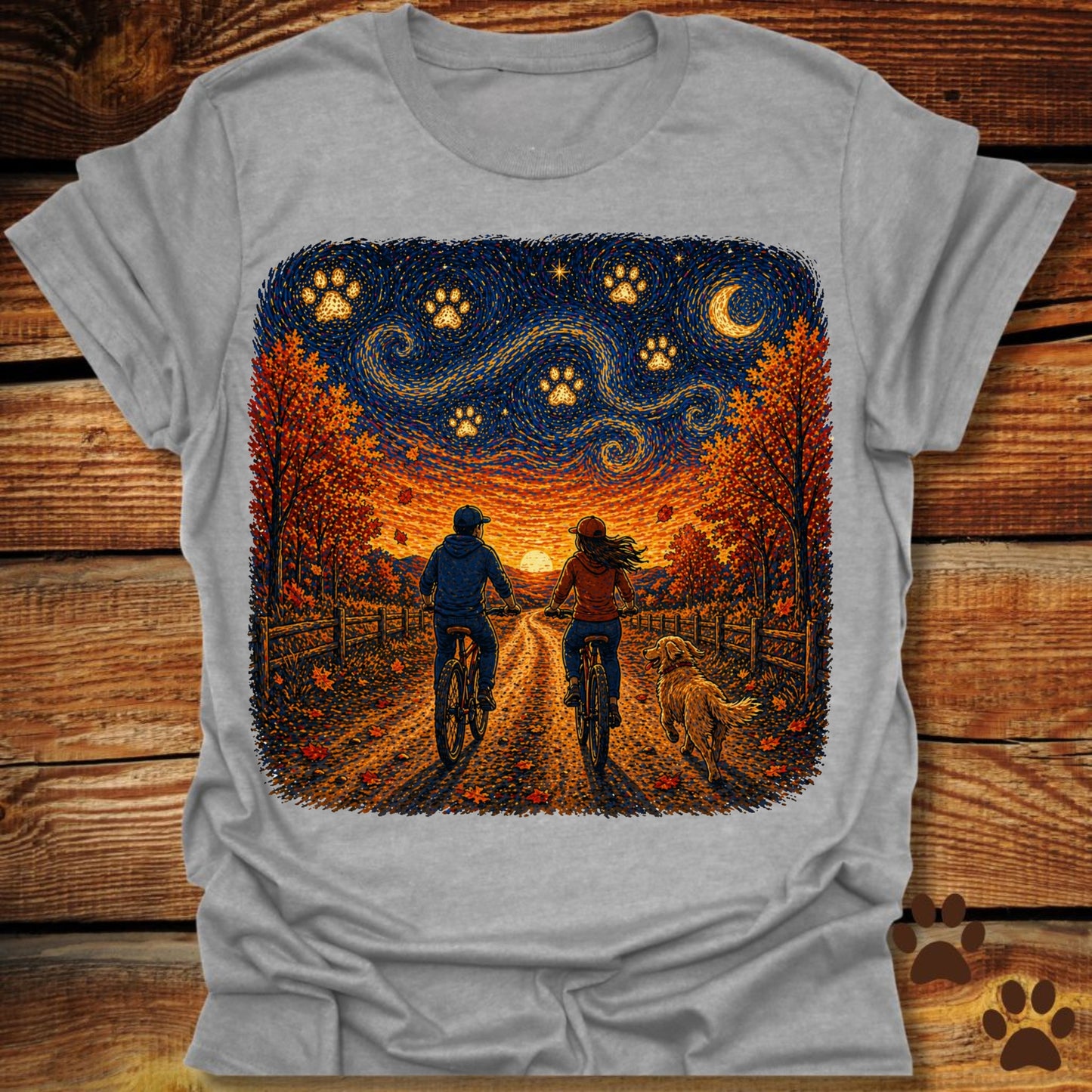 Starry Night Bike Ride T-Shirt