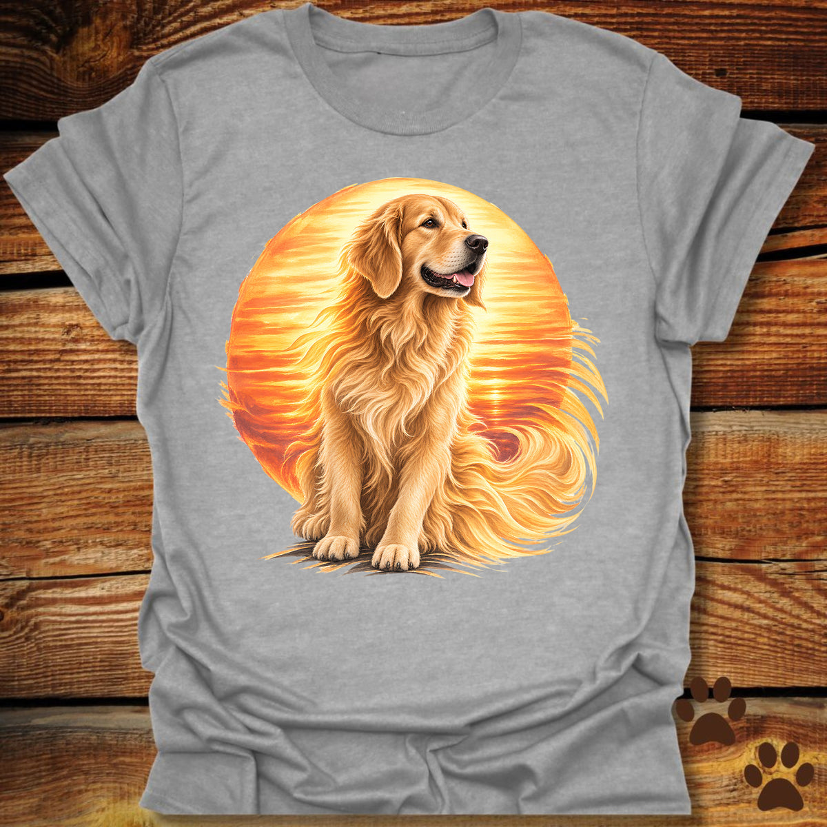 Golden Retriever Luminous Sunset T-Shirt