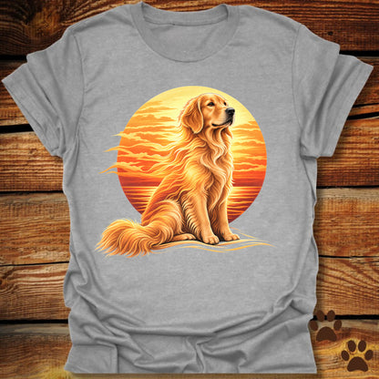Golden Retriever Sunset T-Shirt