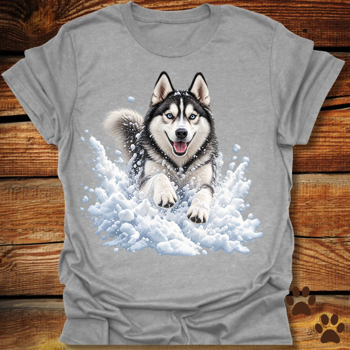 Husky Snow Frolic T-Shirt