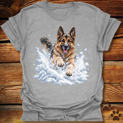 German Shepherd Snow Frolic T-Shirt
