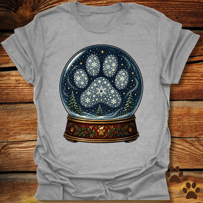 Dog Paw Snow Globe T-Shirt