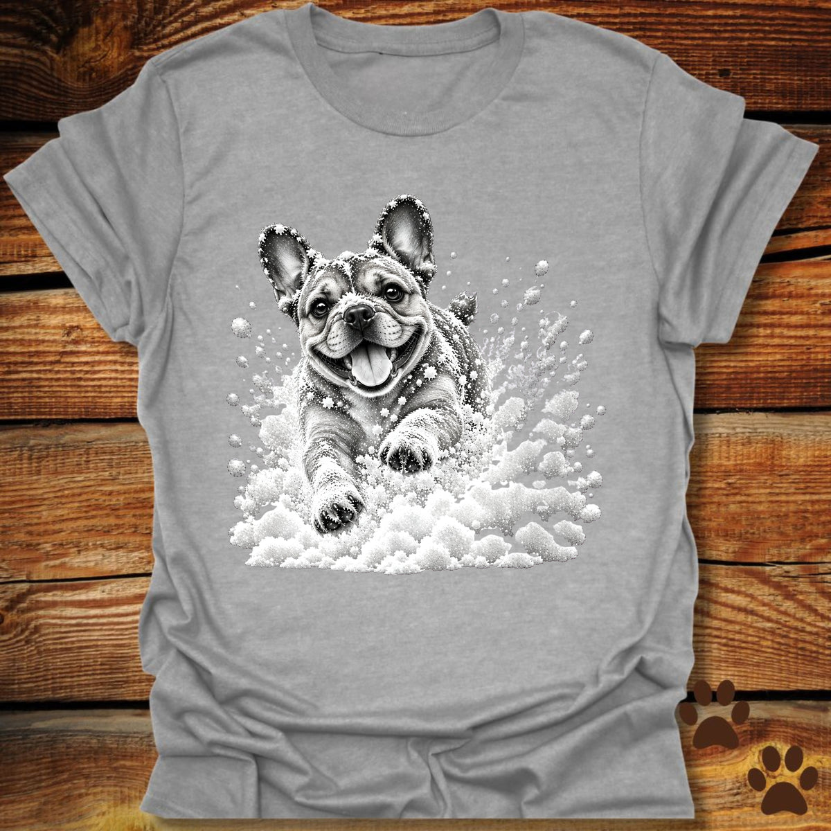 French (Frenchie) Bulldog Snow Day T-Shirt