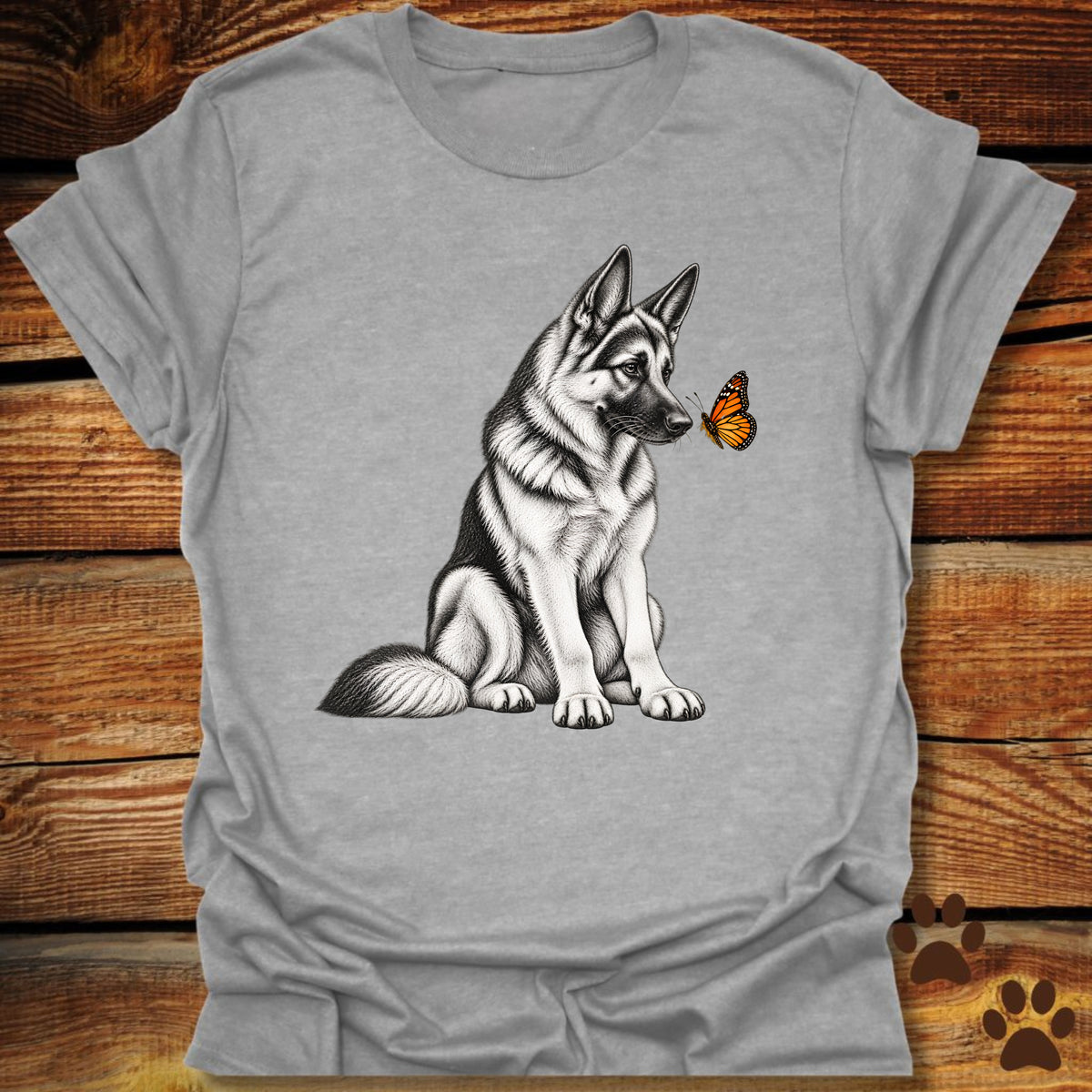 German Shepherd Butterfly T-Shirt