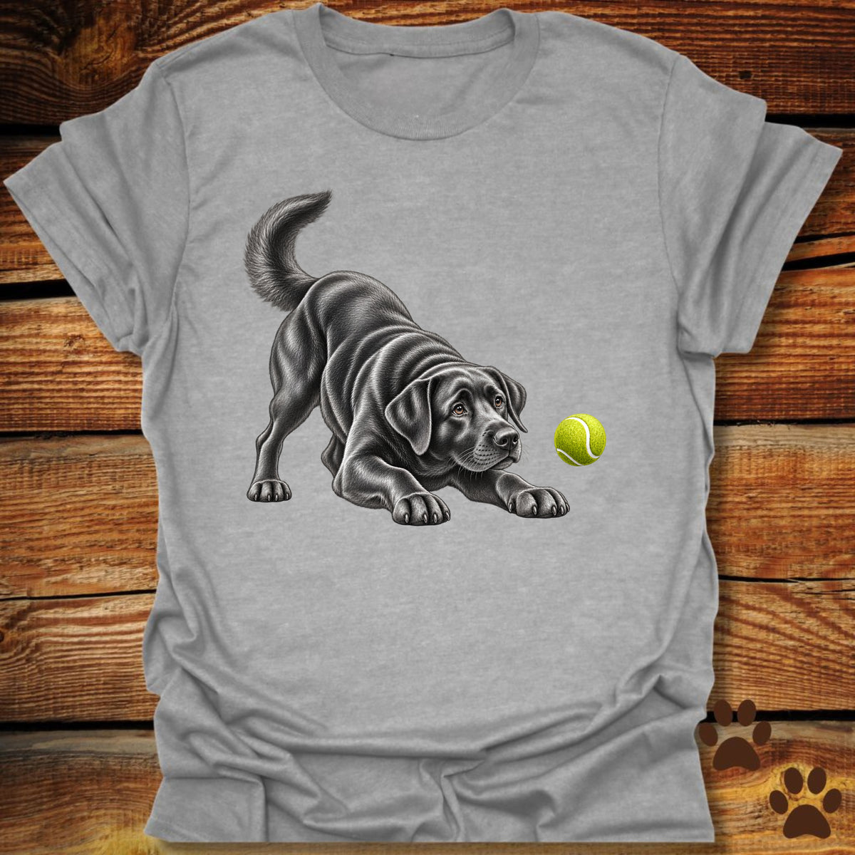 Black Labrador Retriever Tennis Ball T-Shirt