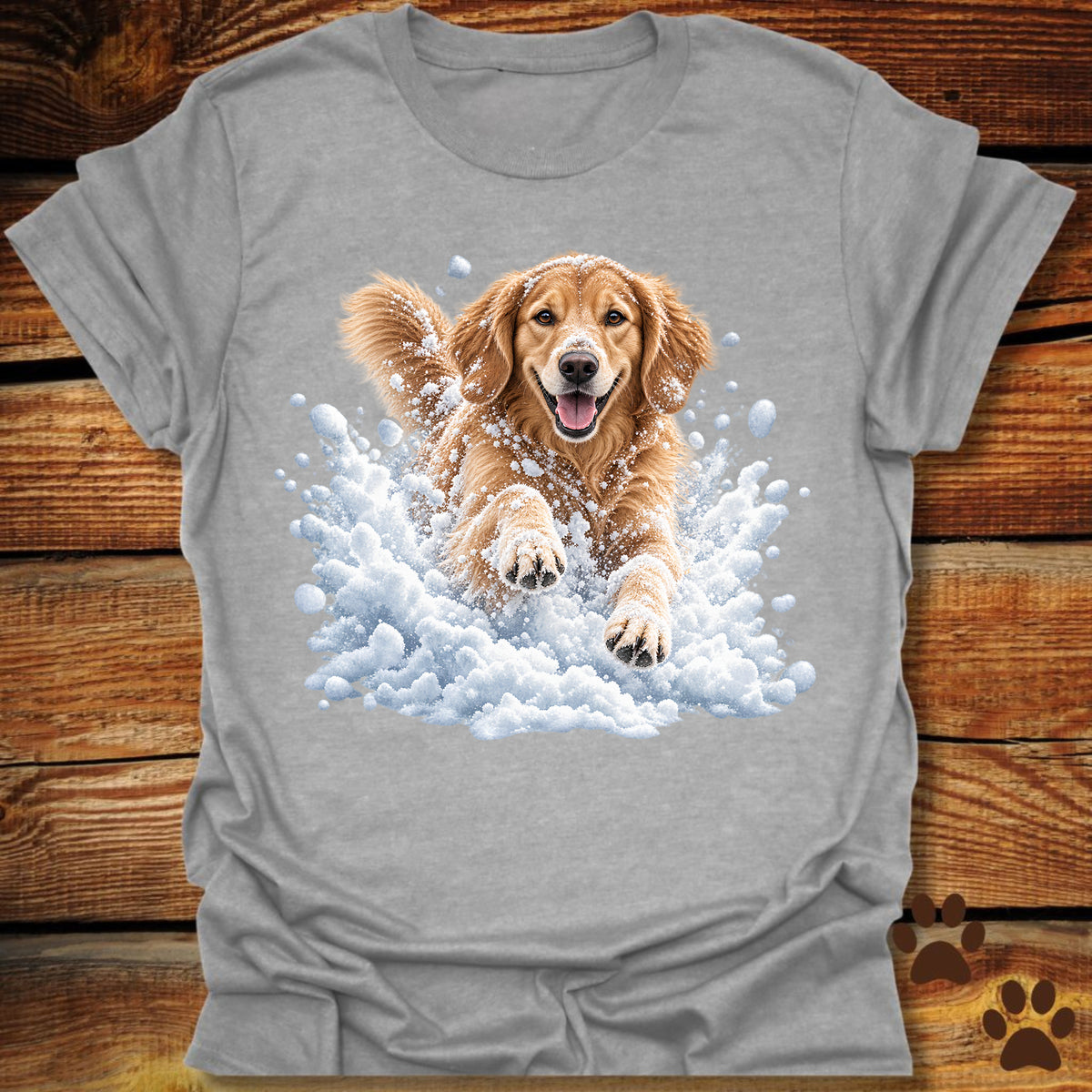 Golden Retriever Snow Frolic T-Shirt