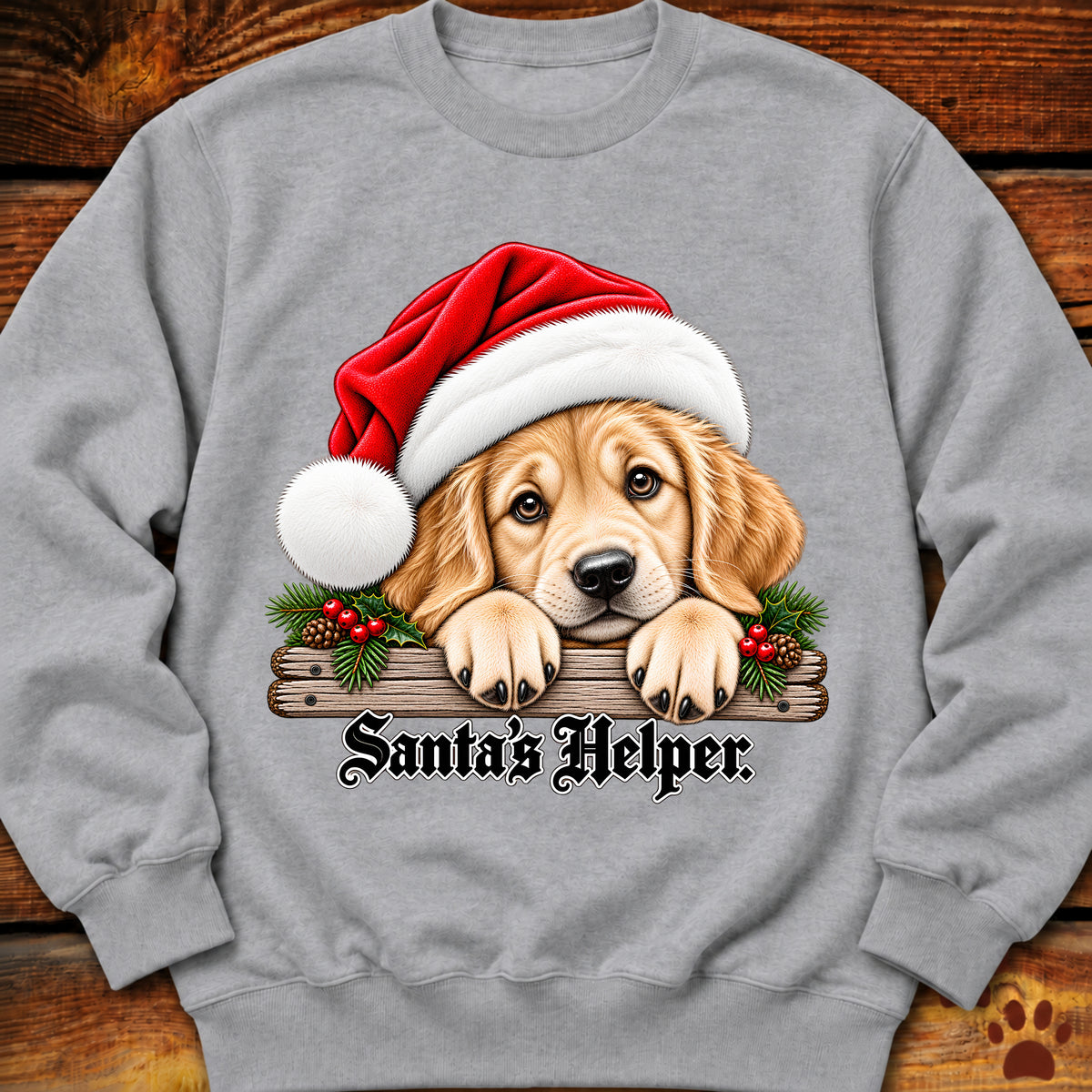Santa’s Helper Golden Retriever Sweatshirt