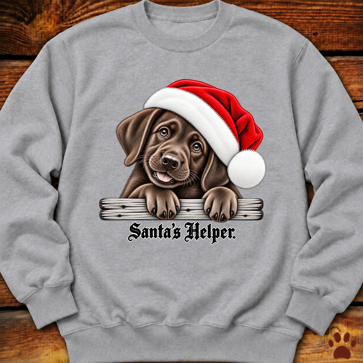 Santa’s Helper Chocolate Labrador Sweatshirt