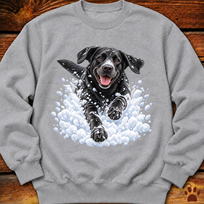 Black Labrador Snow Day Sweatshirt
