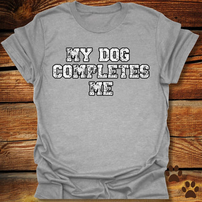 My Dog Completes Me Retro-Style Shirt